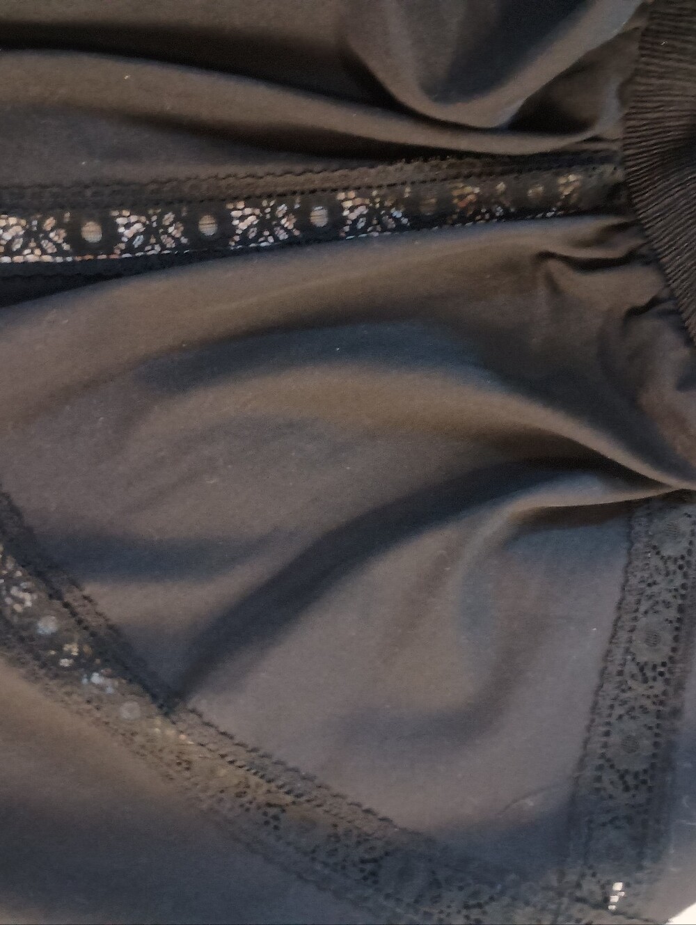 70s Vintage Malco Modes- Black A-Line Smocked Waist Skirt- Size S - Picture 5 of 7